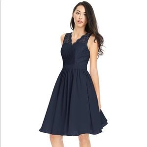 Azazie dark navy dress size A6 cierra bridesmaid